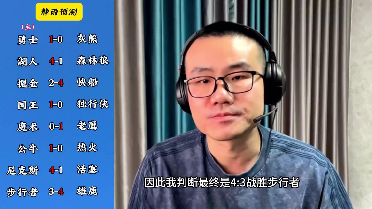 你同意嗎？靜雨對(duì)東西部季后賽球隊(duì)的預(yù)測(cè)：勇贏(yíng)熊 湖船尼鹿晉級(jí)